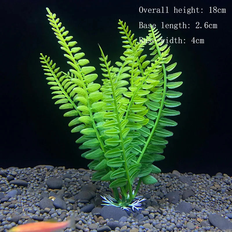 Artificial Aquarium Plants Green Plastic Underwater Fish Tank Decor
