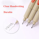 Black Fineliner Marker Pens Waterproof Sketching Manga Art Supplies