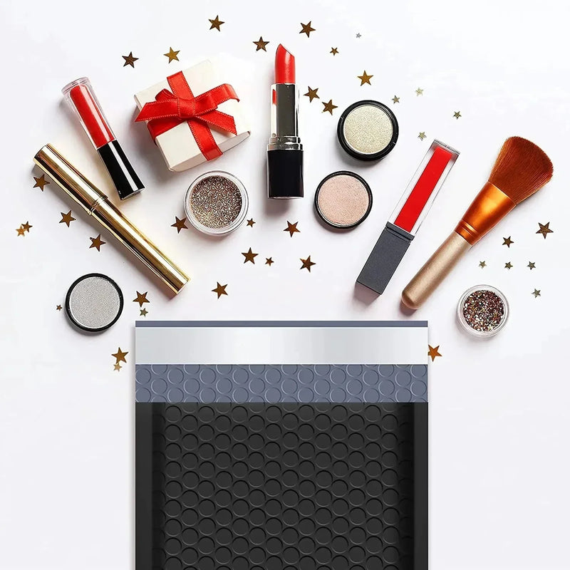 100 Pcs Black Green Bubble Mailers Self Seal Padded Envelopes