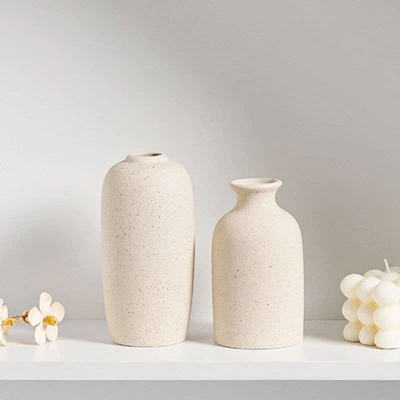 INS Ceramic Vase White Nordic Decorative Flower Pot For Home Decor