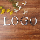 3D Silver English Letters Wall Stickers Acrylic Mirror Home Decor