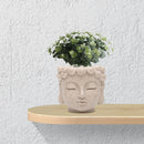 Buddha Head Flower Pot Planter Vase For Home Office Decor
