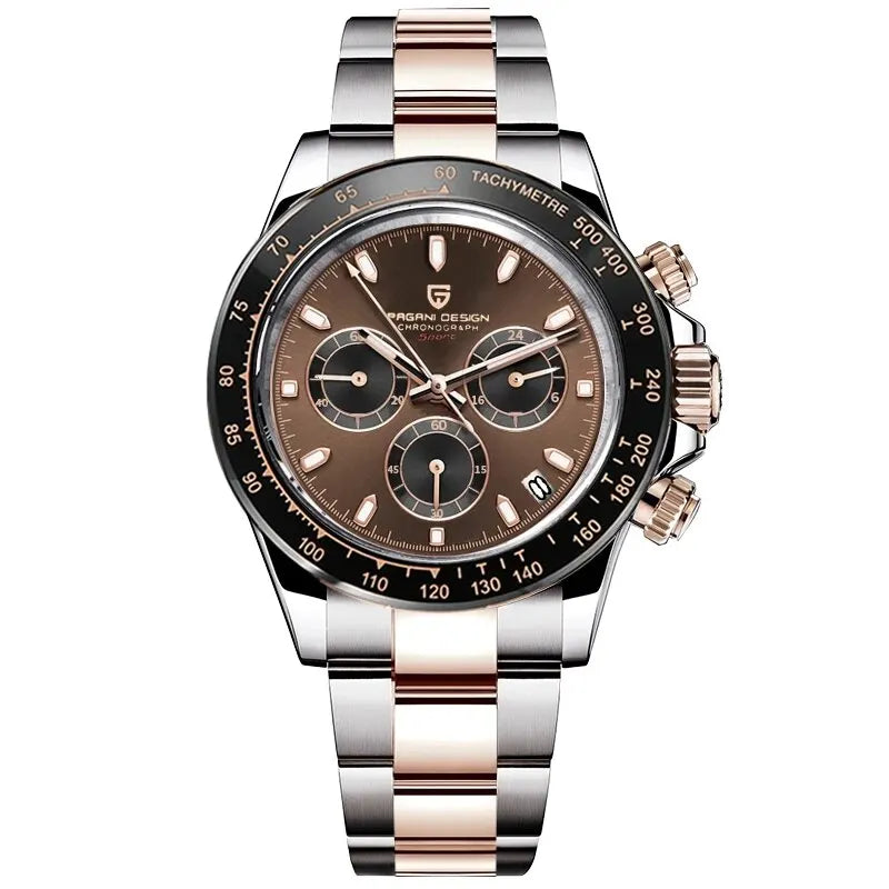 PAGANI DESIGN Men's Luxury Quartz Watch Chronograph Waterproof VK63