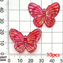 10pcs Colorful Butterfly Charms Acrylic Pendants For Jewelry Making