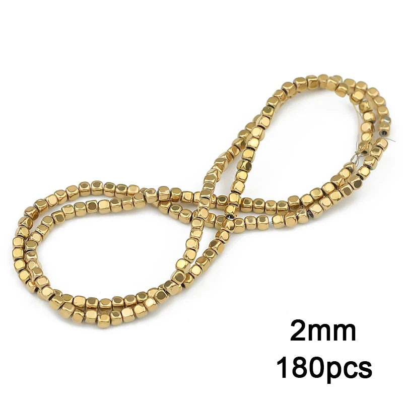 Gold Plated Hematite Beads Star Heart Shapes Loose Jewelry Beads