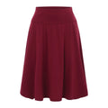 Women's High Waist Knee Length Solid Color Casual Skirt