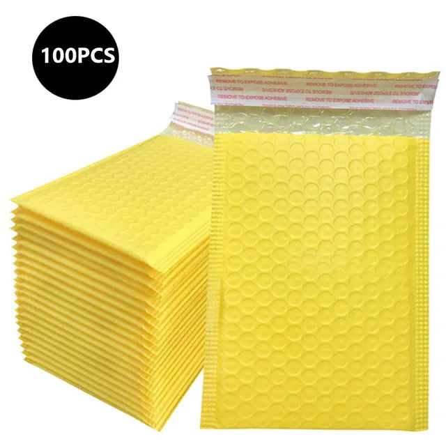 100 Pcs Black Bubble Mailers Self Seal Padded Mailing Envelopes
