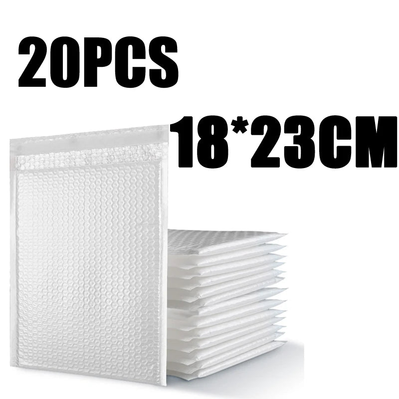 10Pcs White Bubble Mailer Envelope Self Seal Shipping Bags