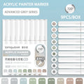 Languo 9pcs Acrylic Marker Pen Set Soft Brush Paint Pens For Art