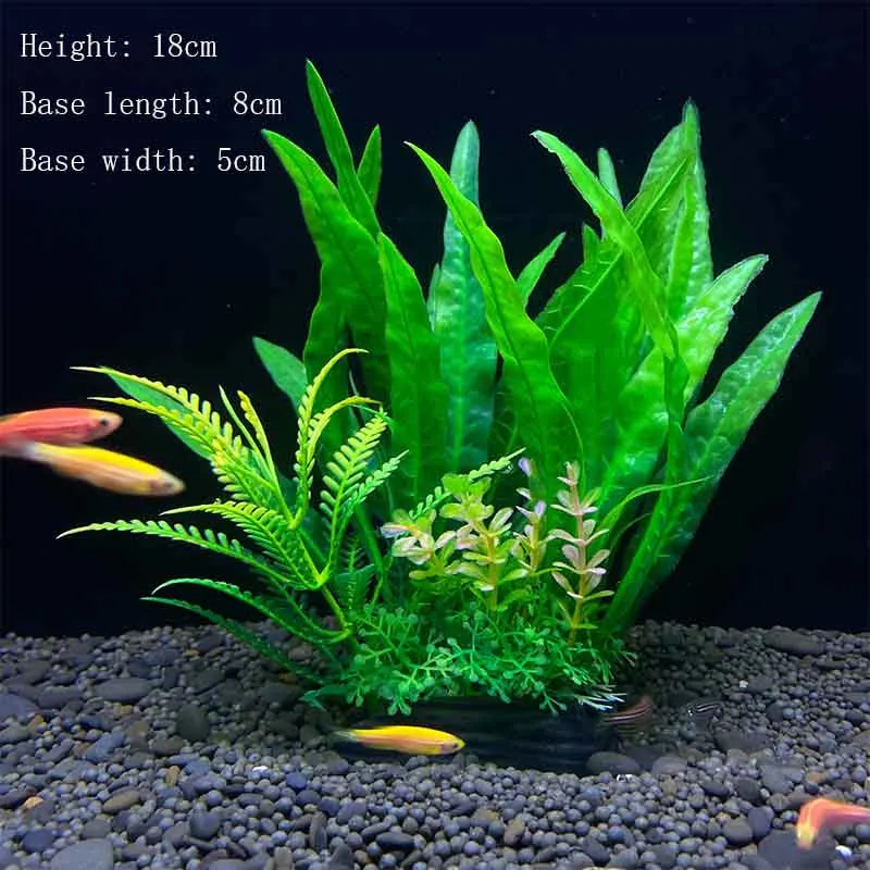 Artificial Aquarium Plants Green Plastic Underwater Fish Tank Decor