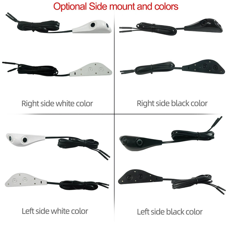 Carsanbo Car Side View Camera Dual Lens 1080P Rotatable Sedan