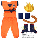 Goku Cosplay Costume Full Set Vest Belt Wristbands For Kids Adults