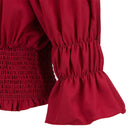 Women's Pirate Blouse Medieval Off Shoulder Peasant Shirt Corset