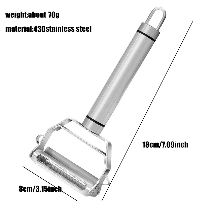 4in1 Stainless Steel Vegetable Peeler Grater Slicer Multifunctional Tool