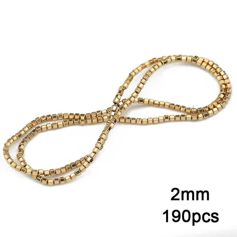 Gold Plated Hematite Beads Star Heart Shapes Loose Jewelry Beads