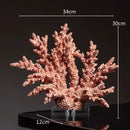 Imitation Coral Ornaments Resin Crystal Metal Tree Ocean Decor Figurines
