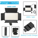Nagnahz U800+ LED Video Light Bi-Color Dimmable With Tripod Remote