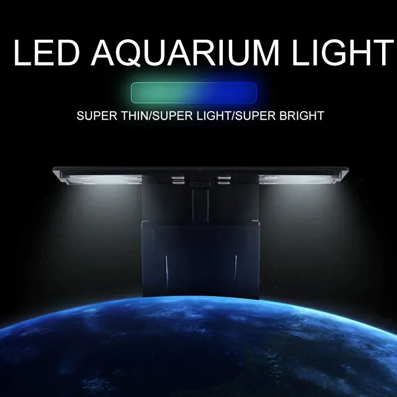 Super Slim LED Aquarium Light Waterproof Clip-On Plant Grow Lamp