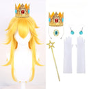 Princess Peach Cosplay Wig Gold Styled Hair For Women Costumes