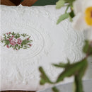 French Lace Cotton Decorative Pillow Cover White Square Cushion