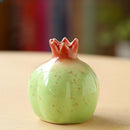Handmade Ceramic Pomegranate Vase Small Decorative Flower Ornament