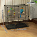Birdcage Metal Mesh Parrot Pigeon Starling Villa Cage Acacia