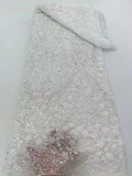 African Lace Fabric Beaded Embroidery French Tulle Wedding Dress Sew