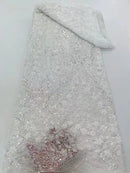 African Lace Fabric Beaded Embroidery French Tulle Wedding Dress Sew