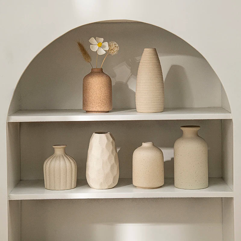 Ceramic Vase White Nordic Flower Pot Decorative Home Decor