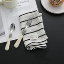 Black And White Striped Tablecloth Dining Mat Placemat Coaster