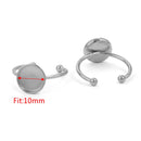 10pcs Adjustable Stainless Steel Ring Settings Blank Base For Jewelry