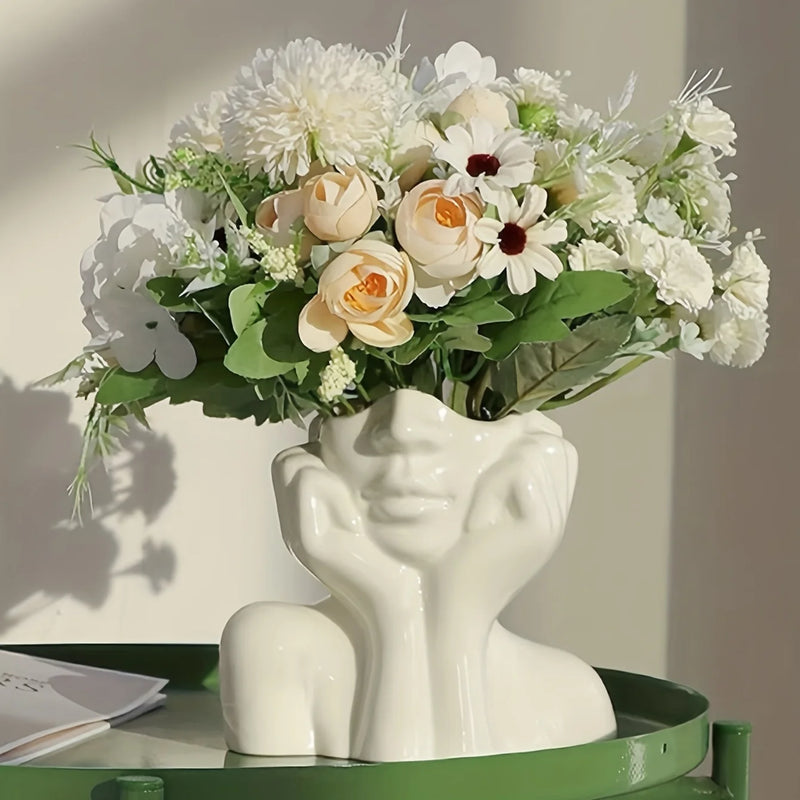 Human Ceramic Vase Scandinavian Art Statue Tabletop Home Decoration