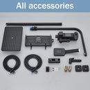 Black Digital Thermostatic Shower Faucet Rainfall Mixer Tap With Shelf