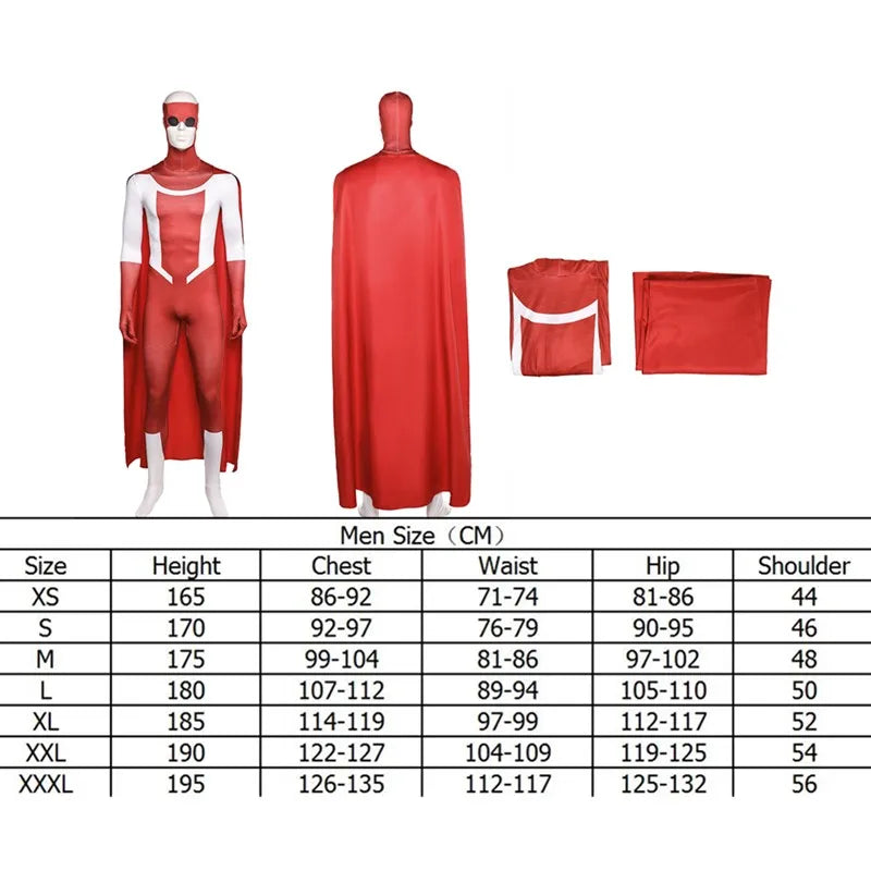 Omni Man Costume Nolan Grayson Jumpsuit Cloak Roleplay Suit