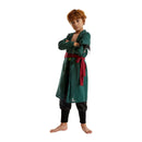 Roronoa Zoro Cosplay Costume Green Coat Pants Scarf Wig Earrings