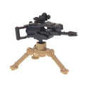 WWII Military Building Blocks Toy Soldier Figure With Heavy Machine Gun