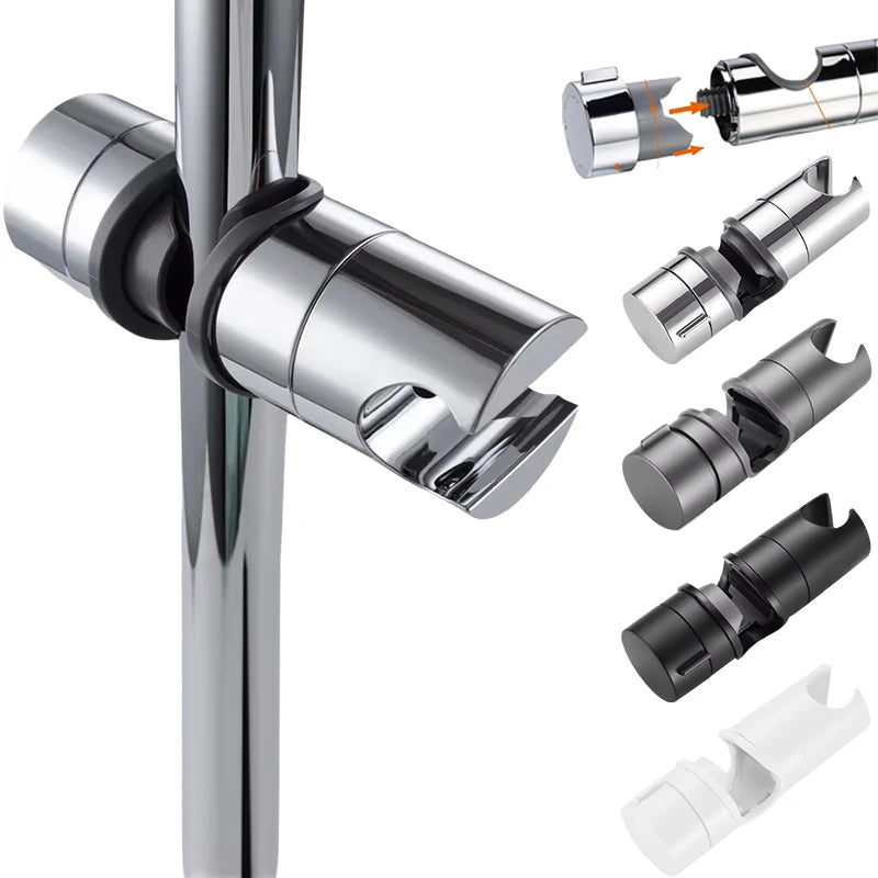 Adjustable Shower Head Holder For Universal Shower Rail Slide Bar