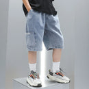 Boys Denim Shorts Casual Summer Straight Fit With Pockets