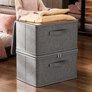 Extra Large Stackable Canvas Storage Box With Lid For Organization