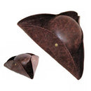 Brown Faux Leather Pirate Hat Triangle Cosplay Costume Accessory