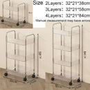 Mobile Rolling Storage Cart With 2 3 4 Tiers Multi-Layer Organizer