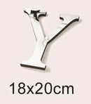 3D Silver English Letters Wall Stickers Acrylic Mirror Home Decor