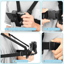 Phone Chest Strap Mount Adjustable Holder For Smartphones And Action Cameras