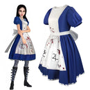 Alice Cosplay Costume Maid Apron Dress Halloween Party Outfit