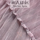 Gradient Pleated Glitter Mesh Fabric Gray Soft Shiny Textile For Sewing