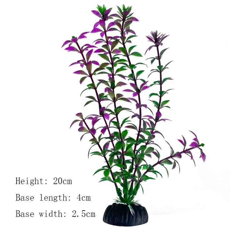 Artificial Aquarium Plants Green Plastic Underwater Fish Tank Decor