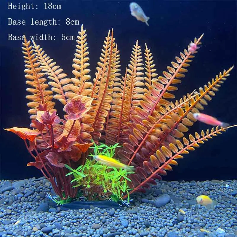 Artificial Aquarium Plants Green Plastic Underwater Fish Tank Decor