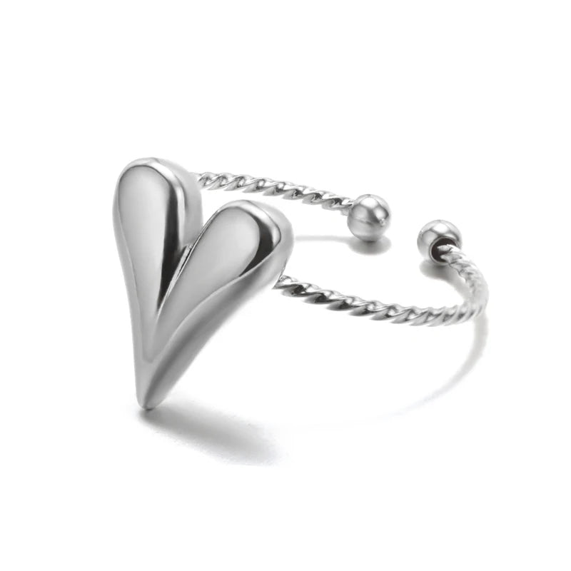 316L Stainless Steel Rings For Women Gold Color Classic Wedding Couple Rings