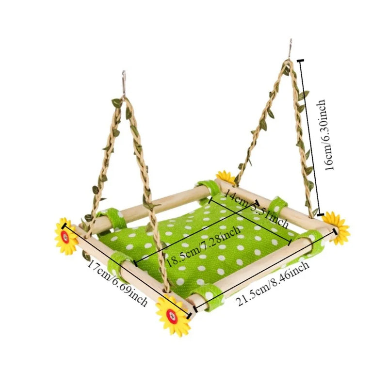 Bite Resistant Parrot Hammock Breathable Removable Bird Nest Swing
