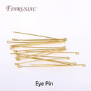 50Pcs 18K Gold Plated Eye Pins For Jewelry Making And Earrings